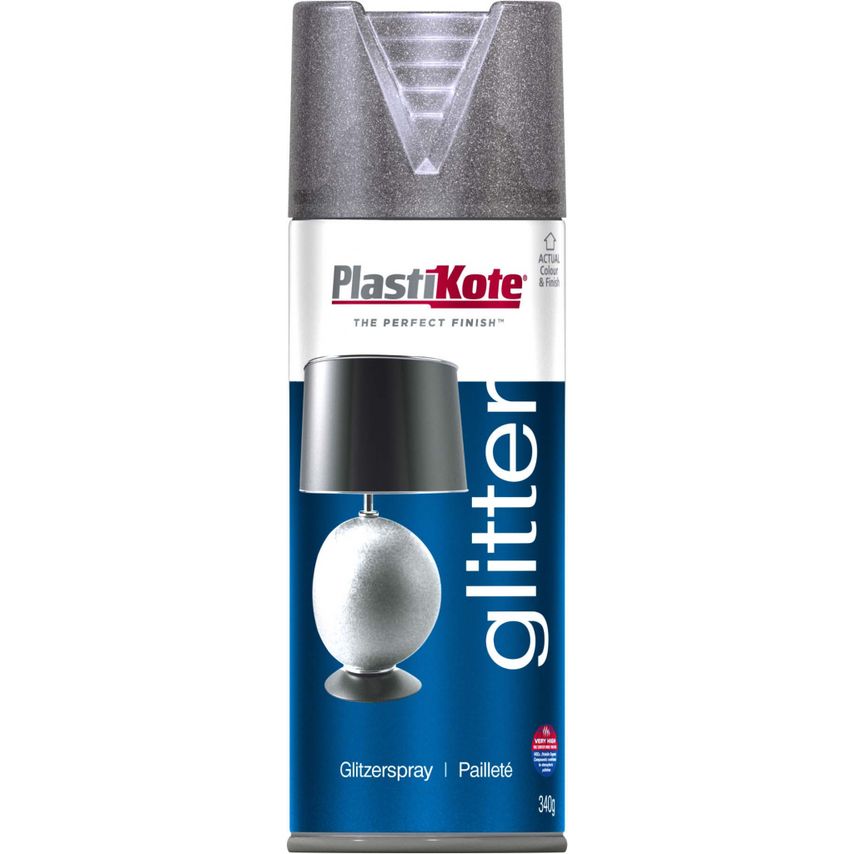 Glitter Paint Aerosol 400ml Silver