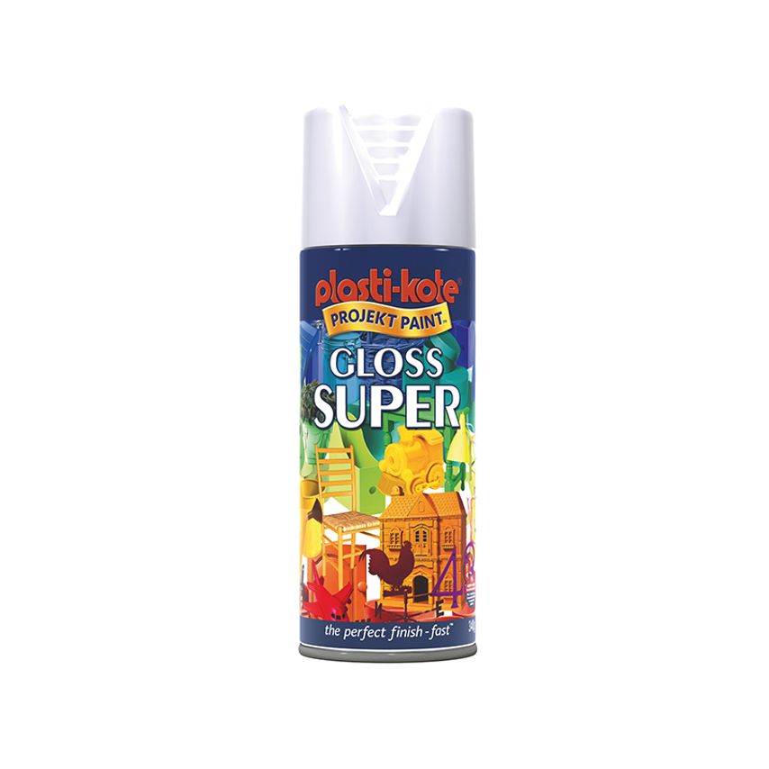 Gloss Super Spray White 400ml PKT1109