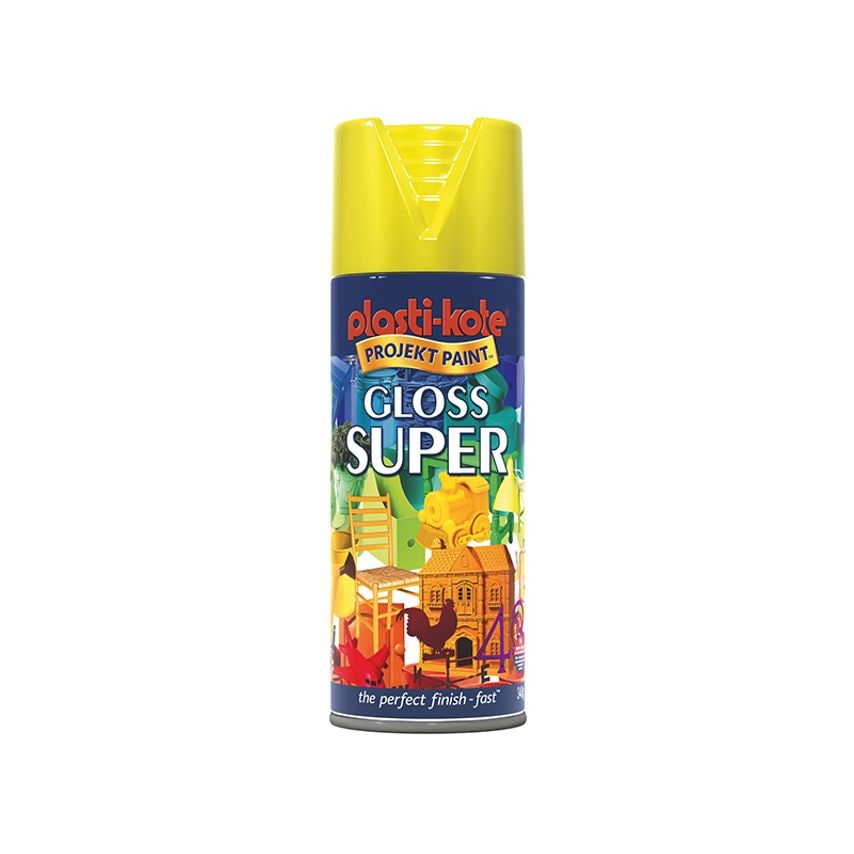 Gloss Super Spray Yellow 400ml PKT1115