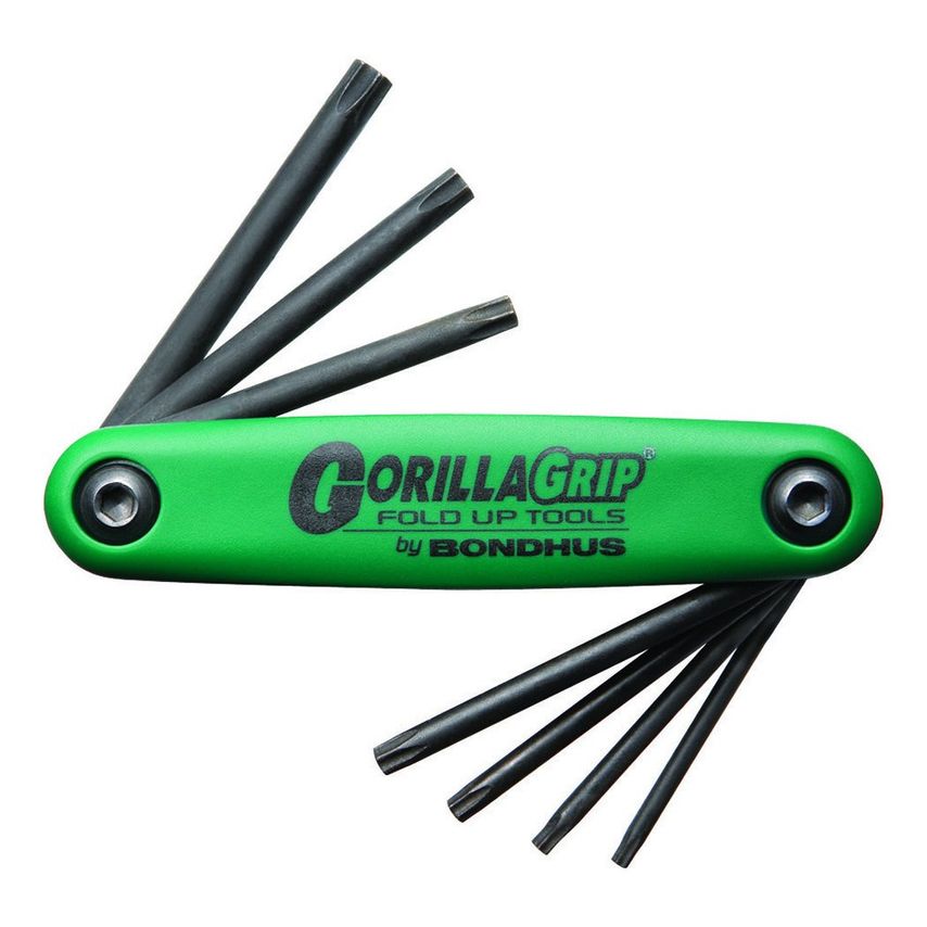 Gorilla Grip Hex Fold Up Security TORX Keys7 Piece TX7-TX25, 12636