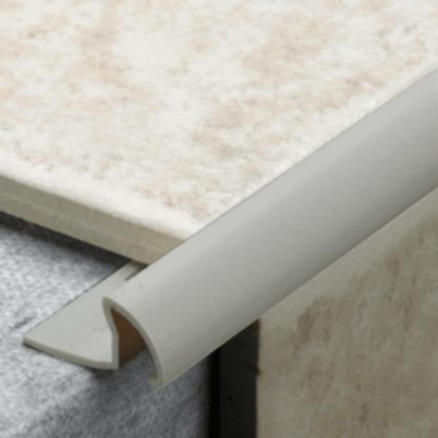 Grey PVC Tile Trim 9.5mm x 2.44m
