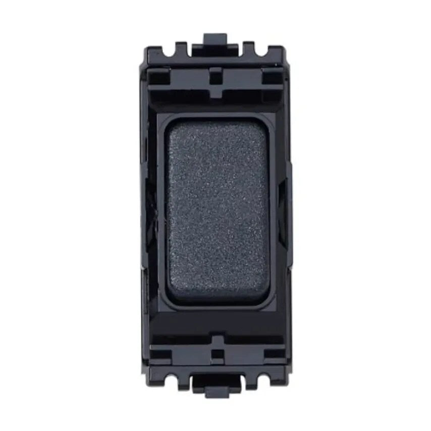 Grid Switch 1 Way SP 10A Lustrous Black Capped Rocker Black Insert
