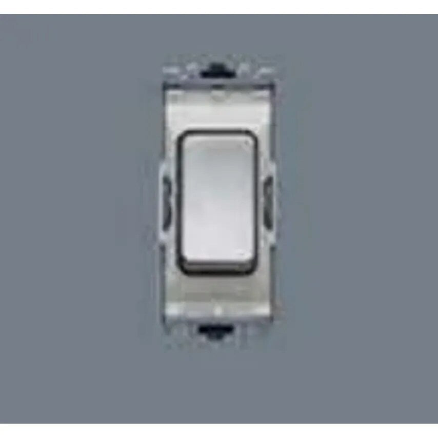 Grid Switch 1 Way SP 20A Lacquered Brushed Stainless Steel Black Inser