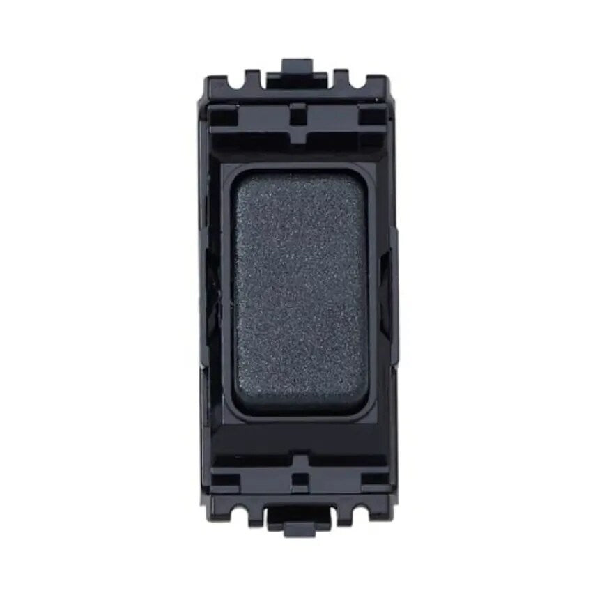 Grid Switch 2 Way SP 10A Lustrous Black Capped Rocker Black Insert