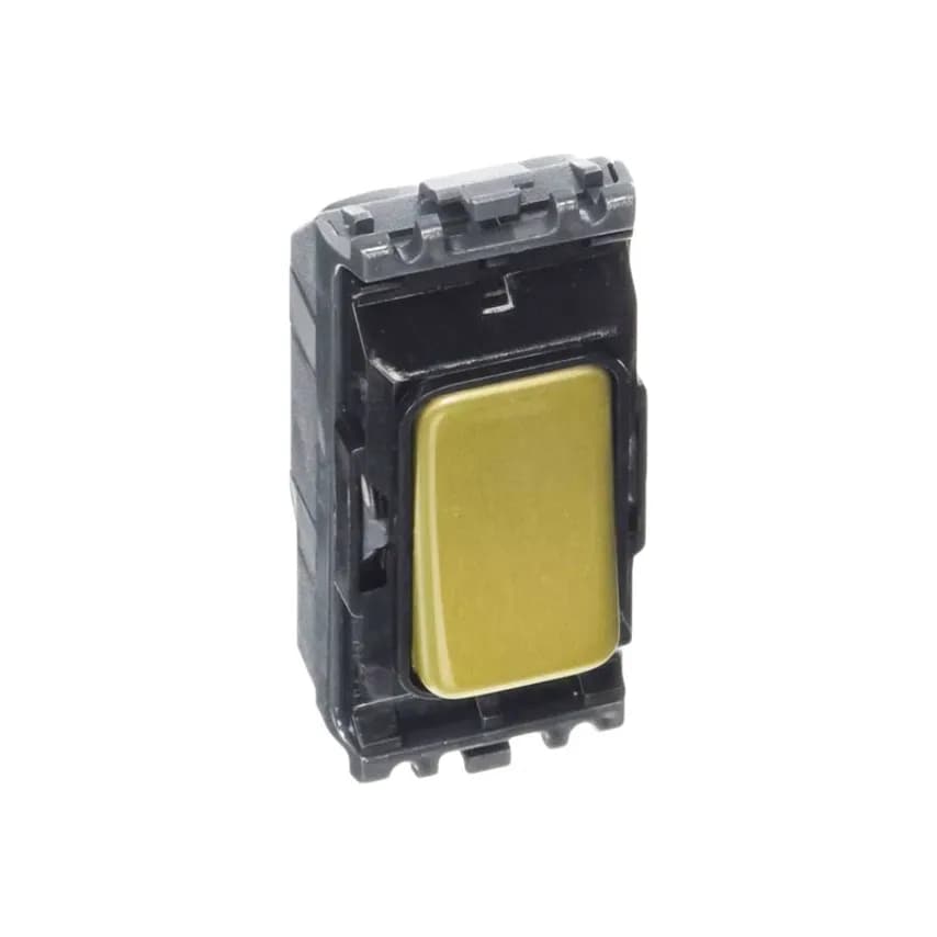 Grid Switch 2 Way SP 10A Satin Gold Black Insert