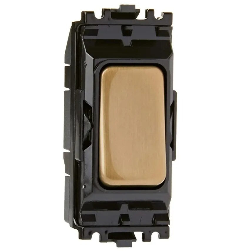 Grid Switch 2 Way SP 20A Satin Gold Black Insert
