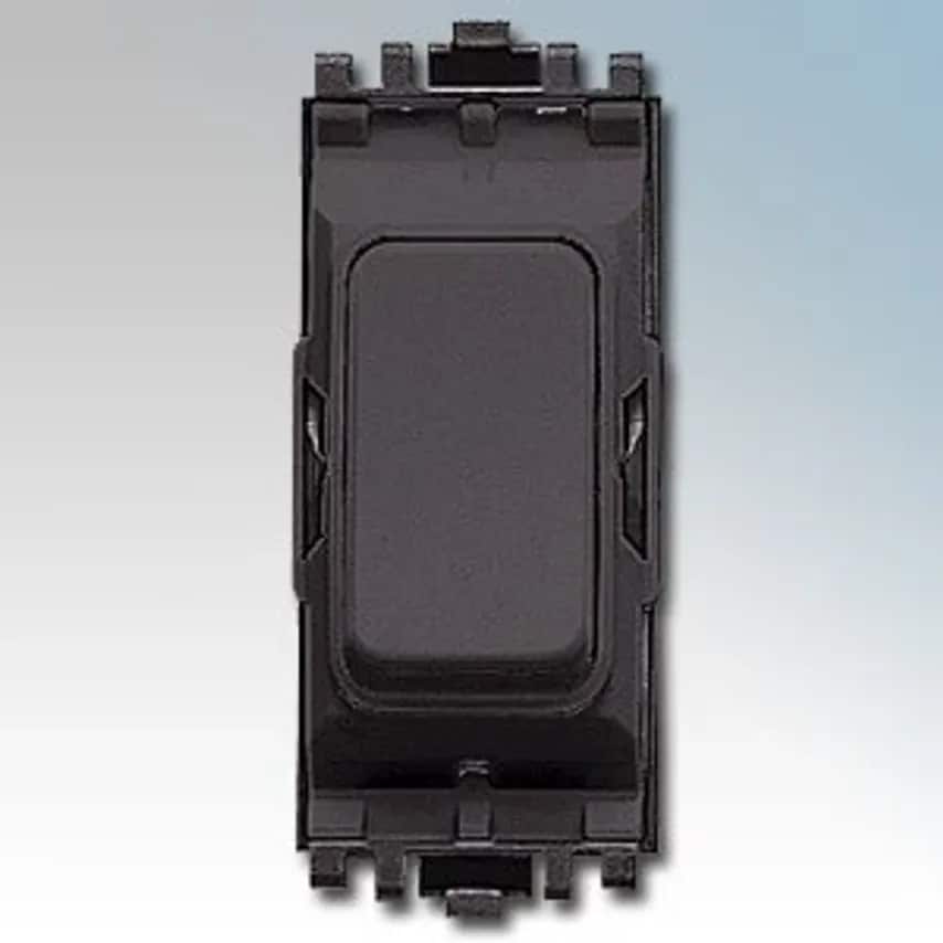 Grid Switch 2 Way SP Push Neutral Term 10A x Lacquered Brushed S - K4885NLLBSB