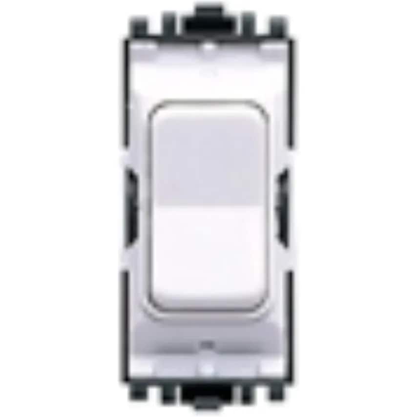 Grid Switch 2 Way and centre Off SP 20A Lacquered Brushed Stainless ST - K4899LBSW