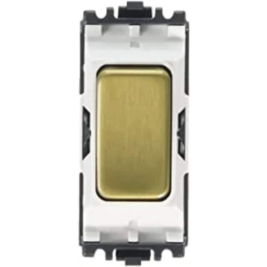 Grid Switch Intermediate 20A Satin Gold White Insert