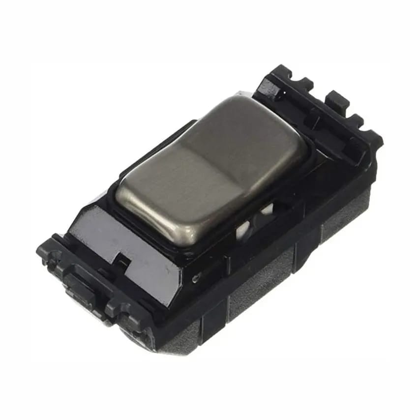 Grid Switch Retractive 10A Lustrous Black Black Insert