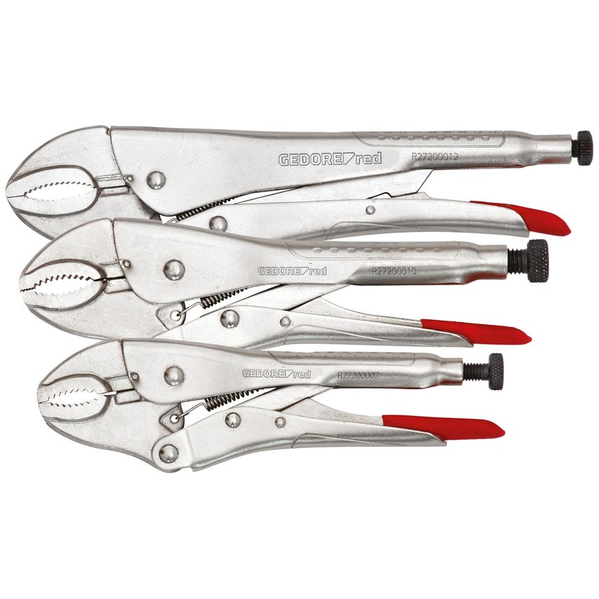 Grip wrench set 7-12inch w.35-60mm 3pcs