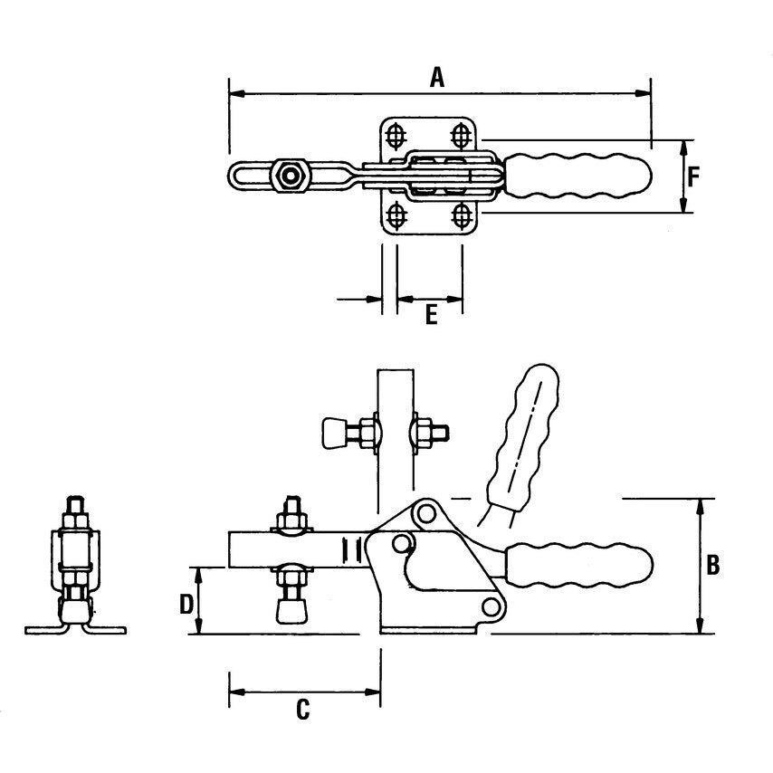 H100/2B Horizontal Toggle Clamp