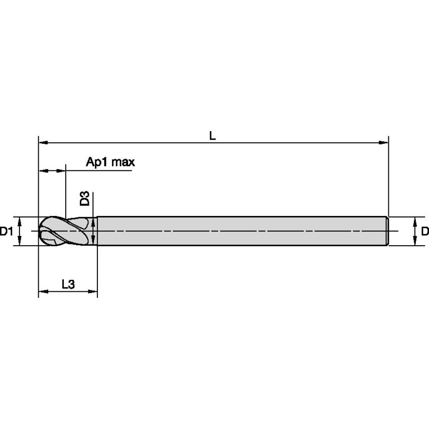 H1TE4BN0500N005HAM Harvi I TE 4FL 5X6X5X63 BN