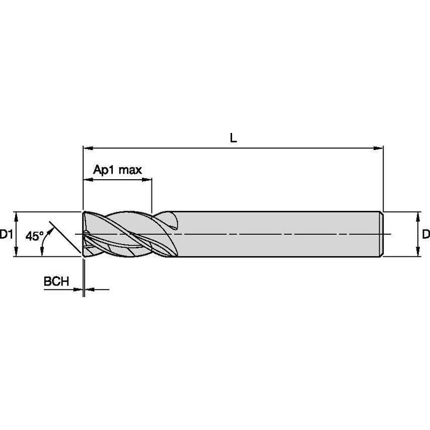 H1TE4CH0200S004HAM Harvi I TE 4FL 2X6X4X54 BCH