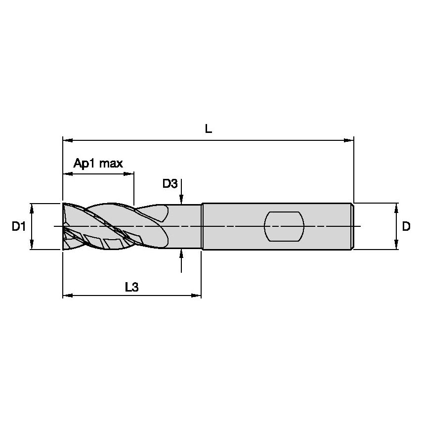 H1TE4SE0500N013HBM Harvi I TE 4FL 5X6X13X57 Sharp