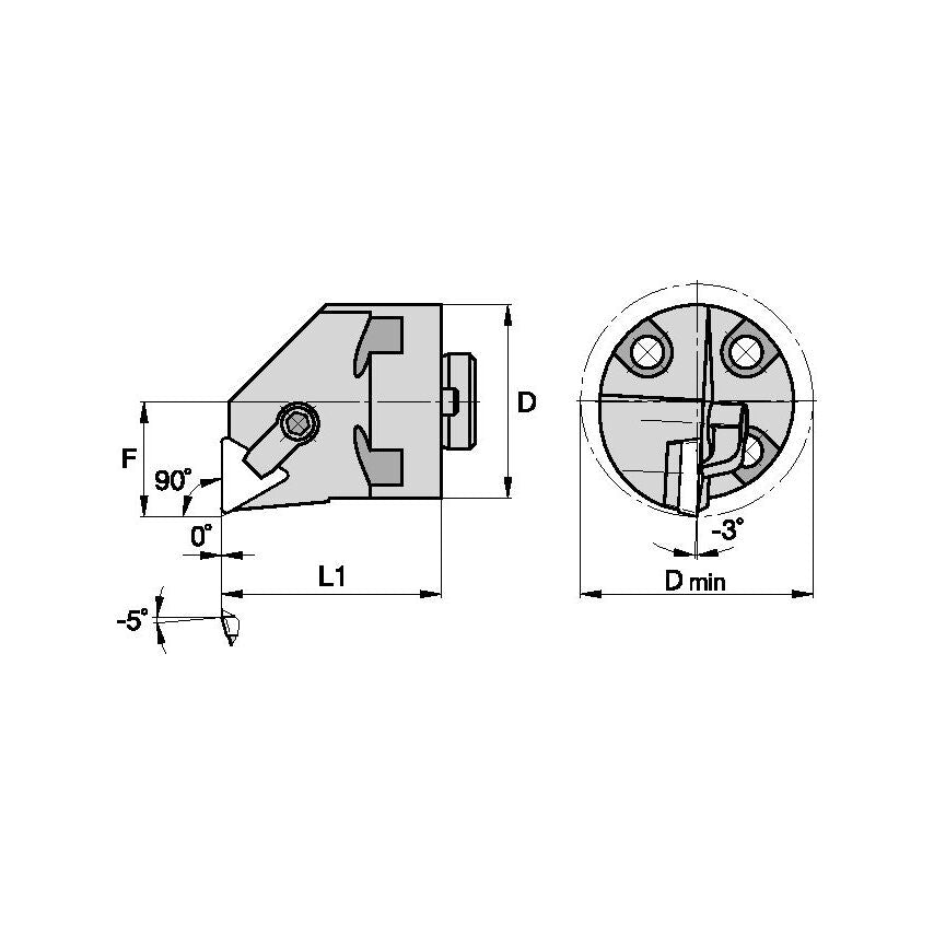 H20CTFPR3W C Boring Head D1.25 L1.63