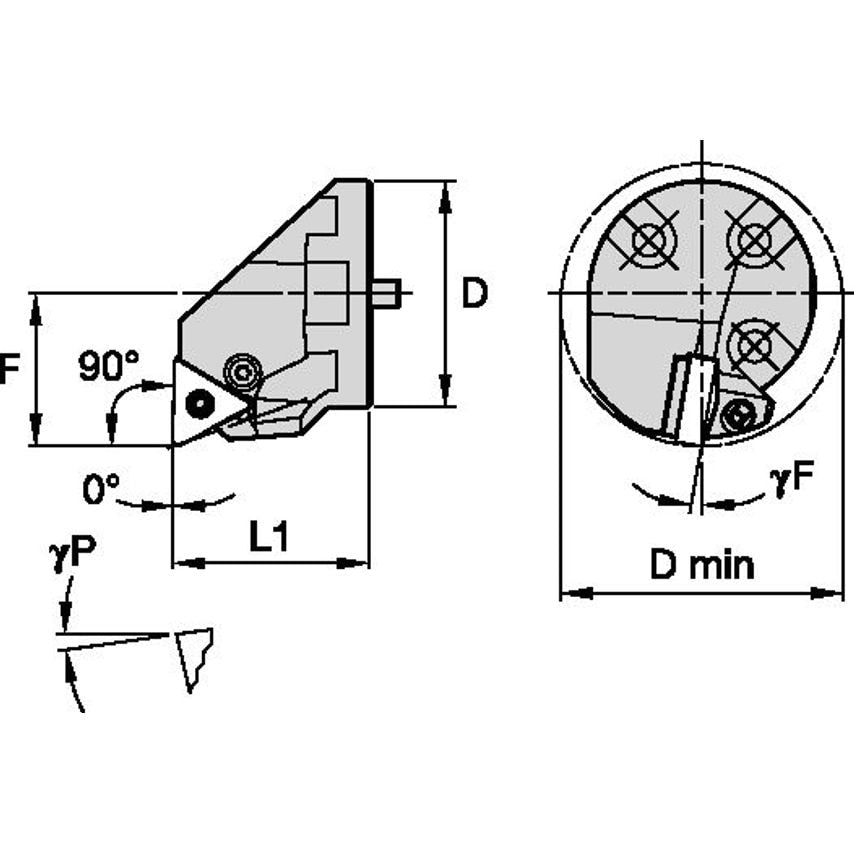 H2532PTFNR16 Boring Head D25, 0MM DMIN32, 0MM