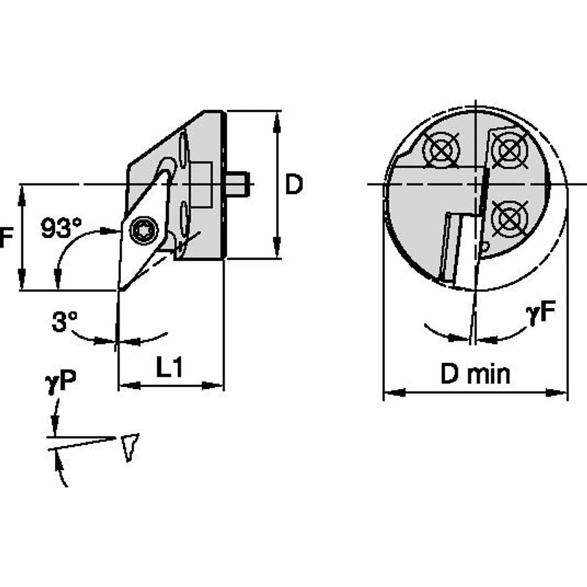 H2532SVUBL11 Boring Head D25, 0MM DMIN31, 0MM