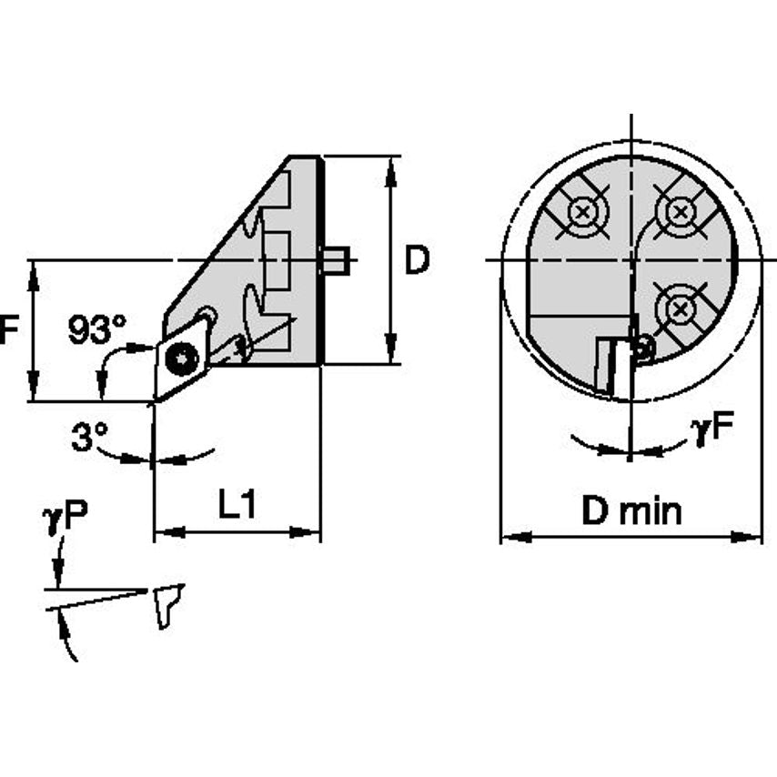 H3240SDUCR11 Boring Head D32, 0MM DMIN40, 0MM
