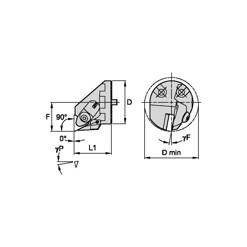 H4050DTFNL16 Boring Head D40, 0MM DMIN50, 0MM