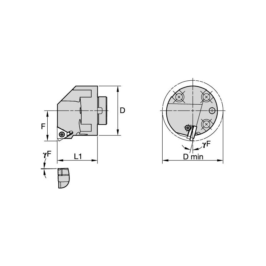 H40LSER5 LT Threading Head D2.50 L1.63