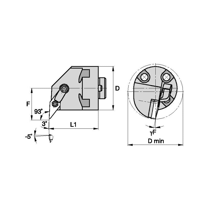 H40MVUNR3 M Boring Head D2.50 L1.63