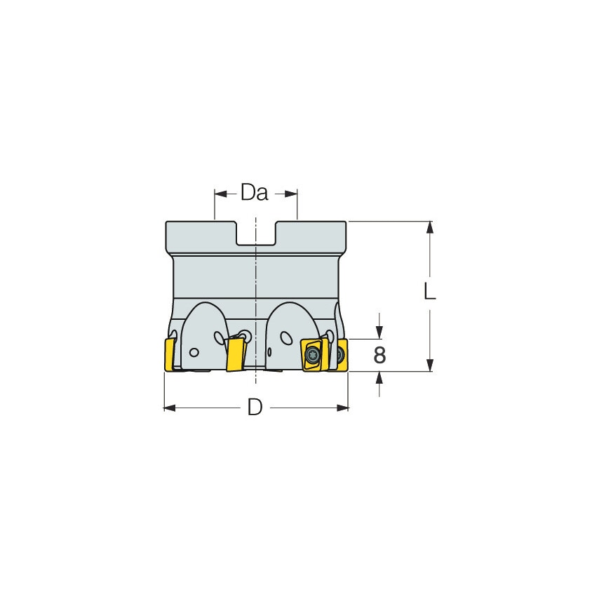 H490 F90AX D063-9-22-09 Helido Face Mill