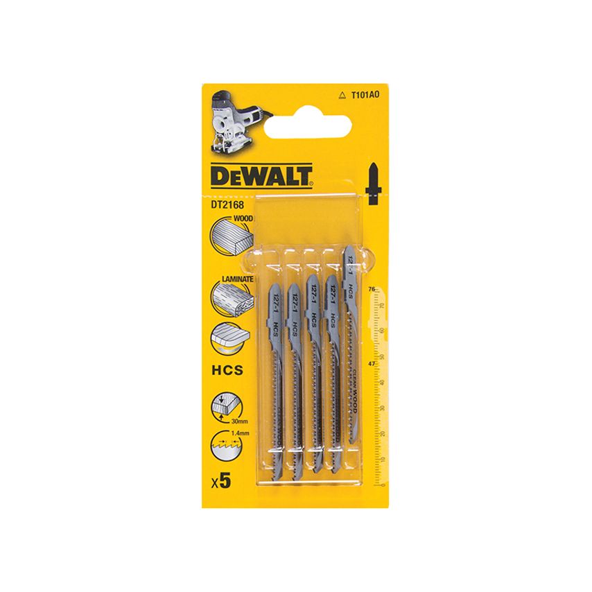 HCS Wood Jigsaw Blades Pack of 5 T101AO DEWDT2168QZ