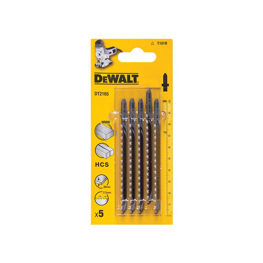 HCS Wood Jigsaw Blades Pack of 5 T101B DEWDT2165QZ