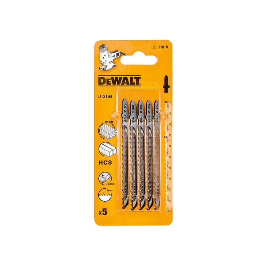 HCS Wood Jigsaw Blades Pack of 5 T101D DEWDT2164QZ