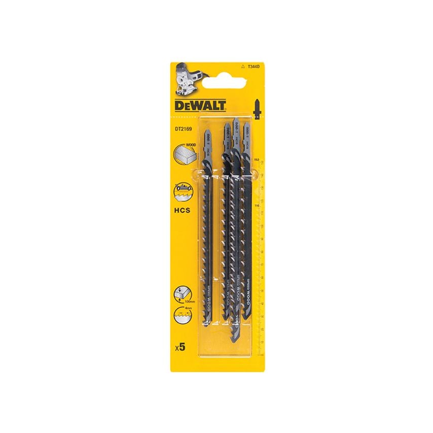 HCS Wood Jigsaw Blades Pack of 5 T344D DEWDT2169QZ