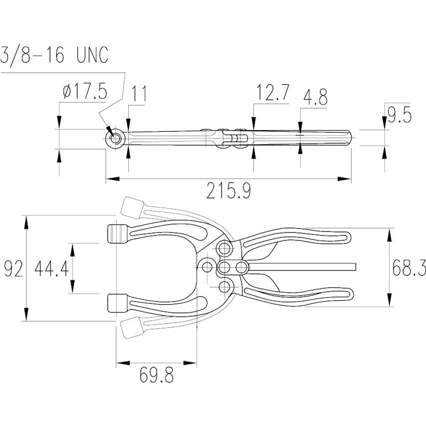 HH318SF Plier Type Toggle Clamp