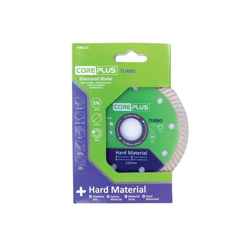 HM115 Hard Material Turbo Diamond Blade 115mm CORDBHM115