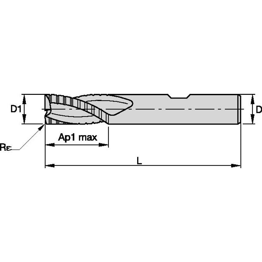 HPRST750S4150 Solid Carbide End Mill 3/4X3/4X