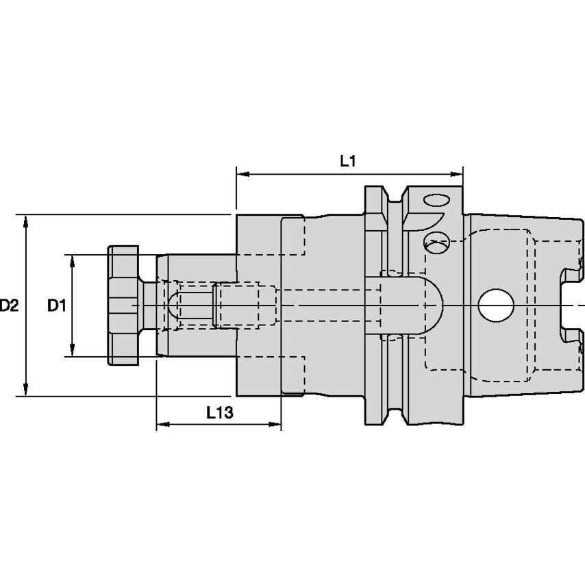 HSK100ACS22060m Combishell Mill Adapter HSK100