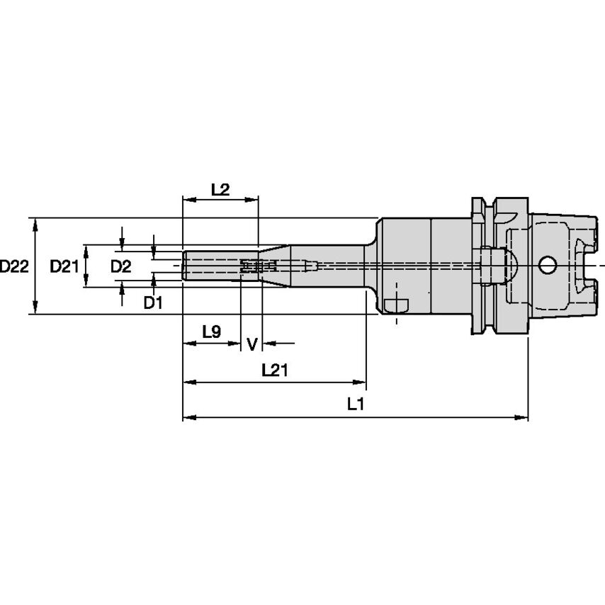 HSK100AHCSLT06200m 6mm Hydraulic Chuck Slim Line (T.r.l)