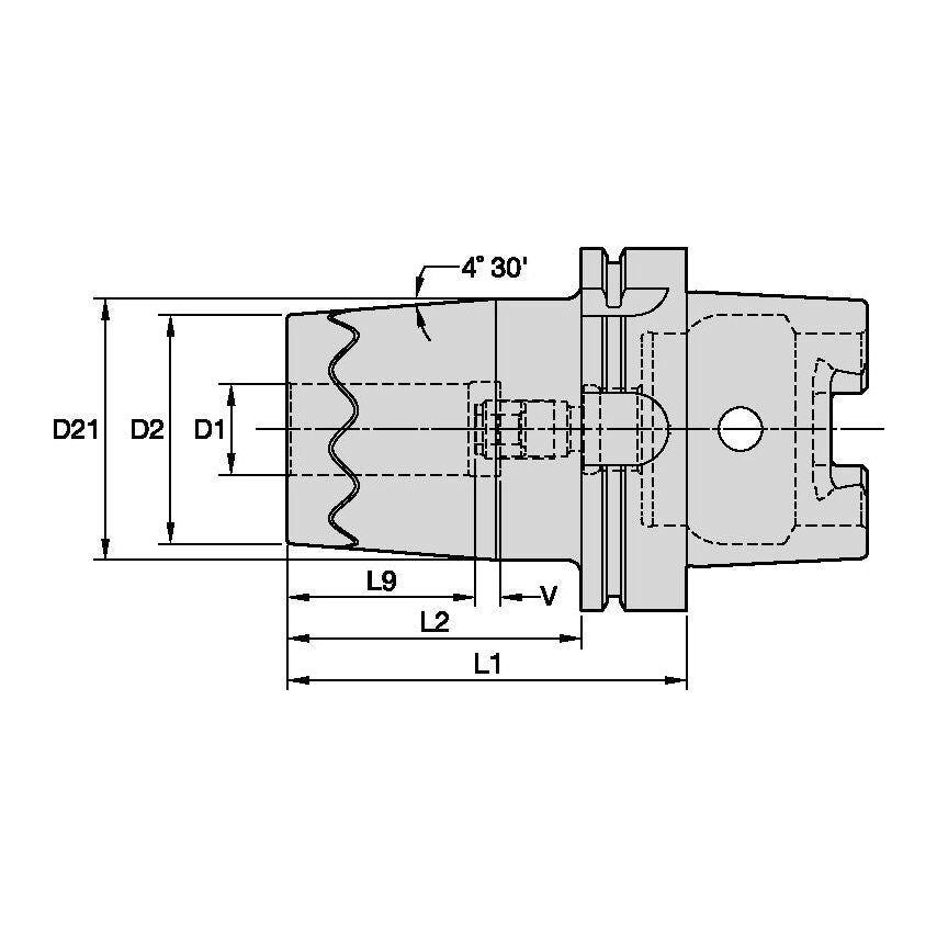HSK100ASFHDTT25110m HSK100A HD 25mm Safe-lock TT