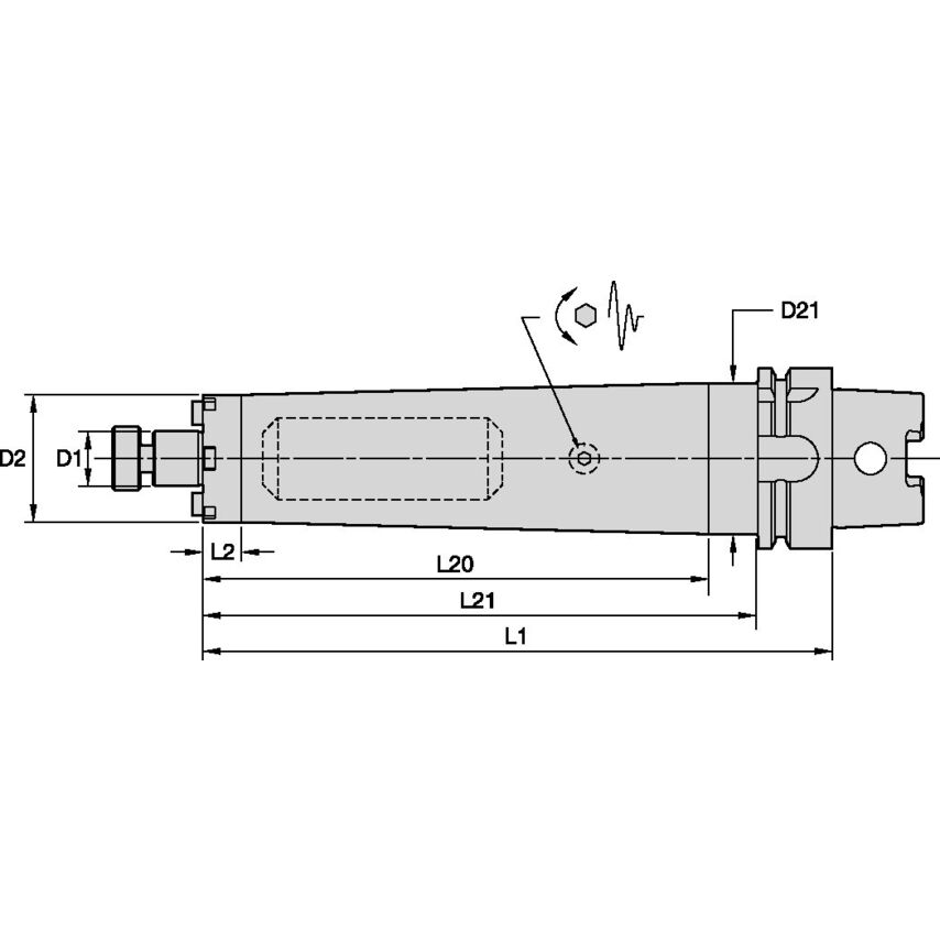 HSK100ATDSMC1251300 1 1/4 Tunable SMA X13 HSK100A