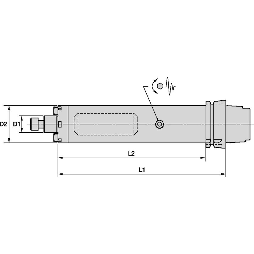 HSK125ATDSMC22300M 22MM Tunable Shell Mill HSK100