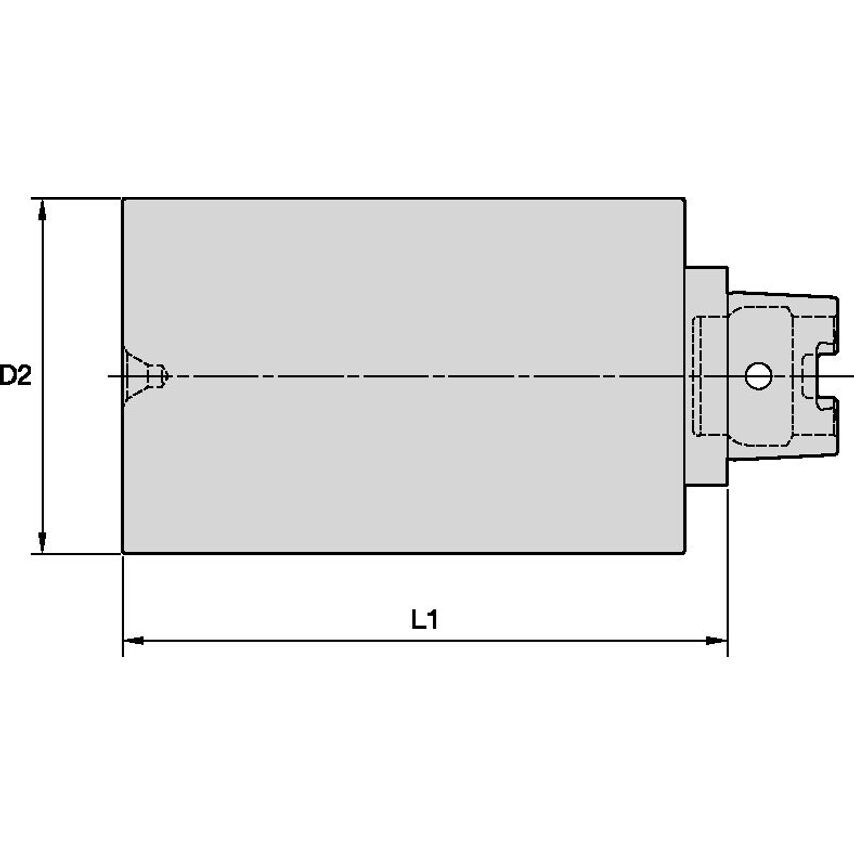 HSK32CBB034100m Boring Bar Blank HSK32C 34 x 100