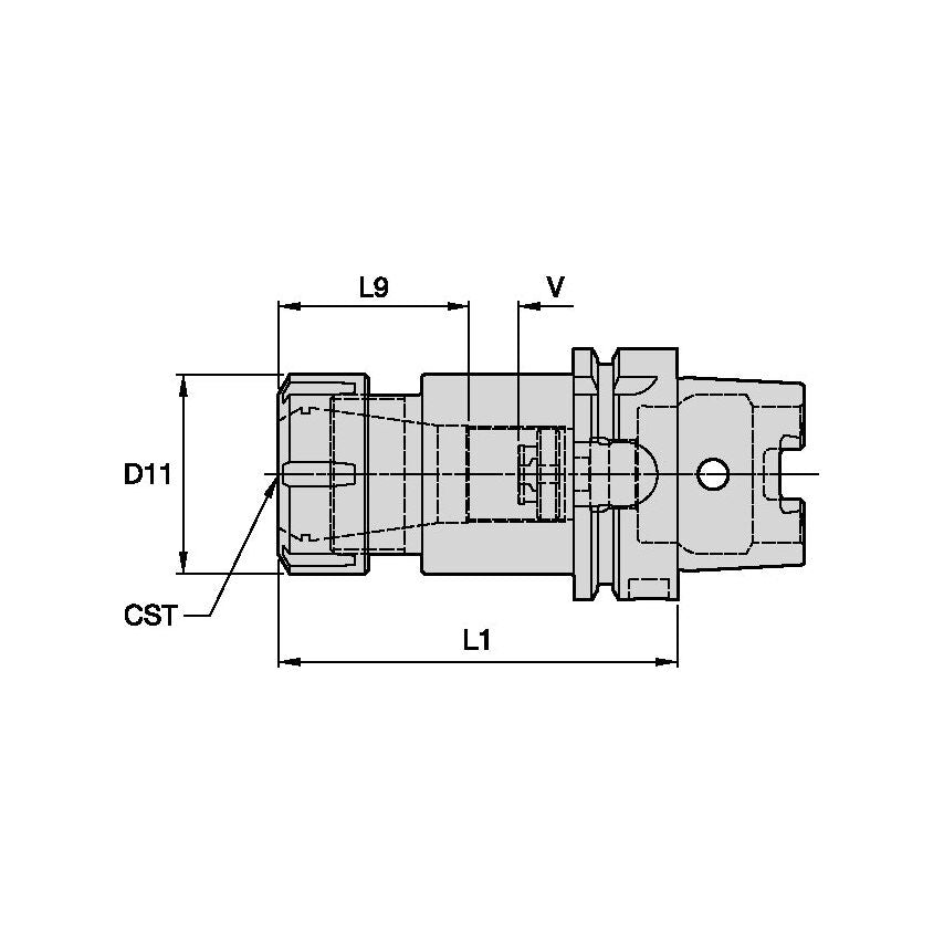 HSK50AER32100m Early Receive Collet Chuck HSK50A 32ER