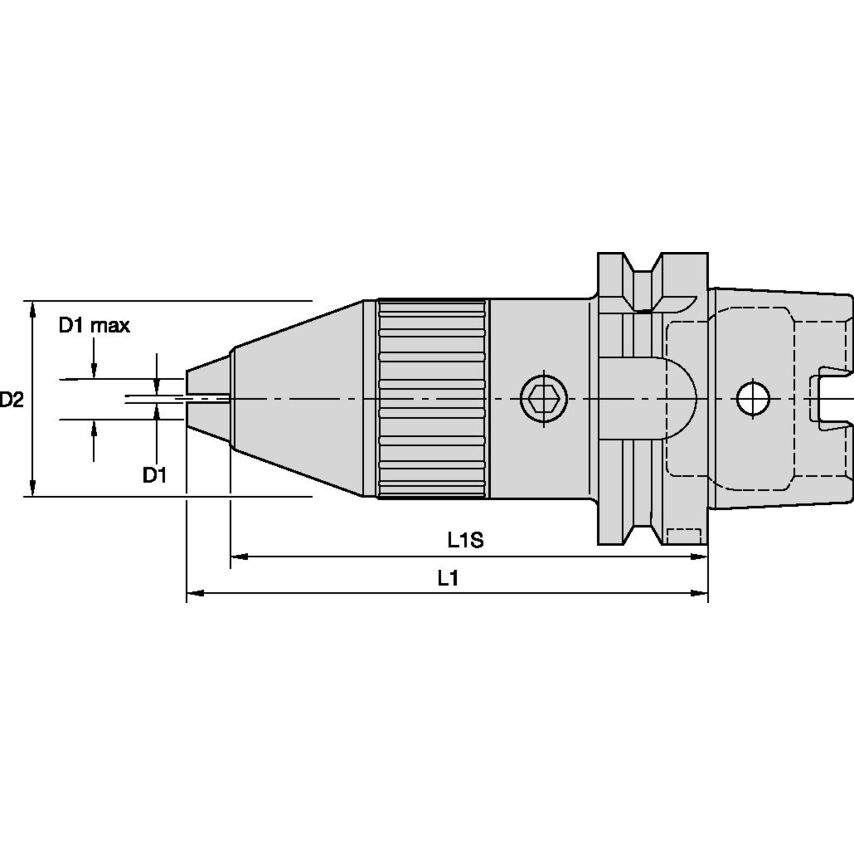 HSK63ADC16117m NC Drill Chuck HSK63A 3-16