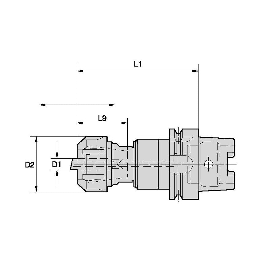 HSK63ASYTER32108m Synchro Plus Tap Chuck HSK63 E