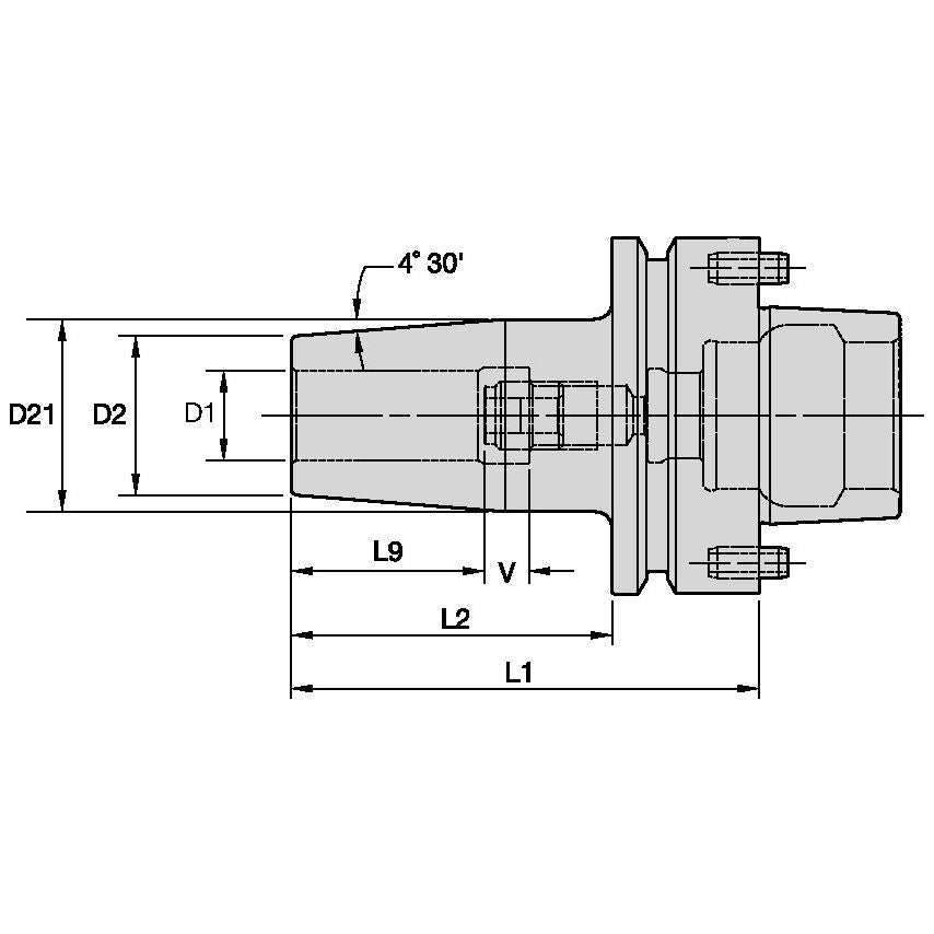 HSK80FPTTHT025325 Adapter 1/4 Shrink Fit - HSK80