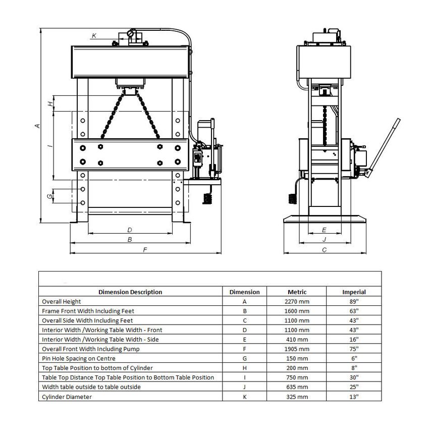 HSP-176M Hydraulic Workshop Press