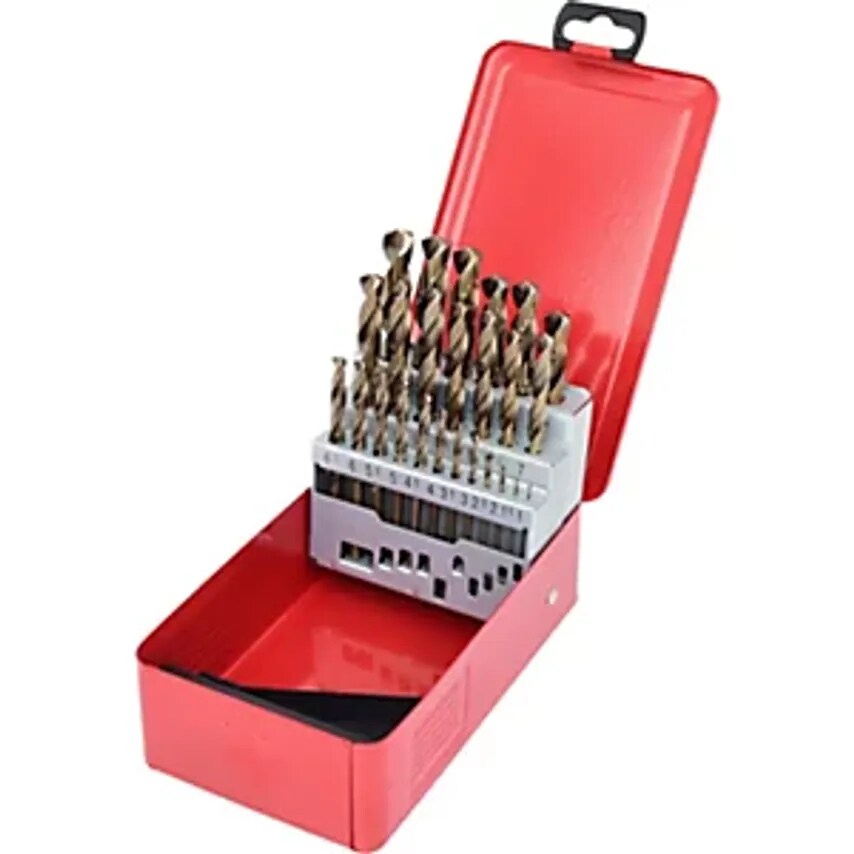 HSS-G CO 5 Twist Drill Set Sheet Steel Case 25 Parts 1 - 13 mm