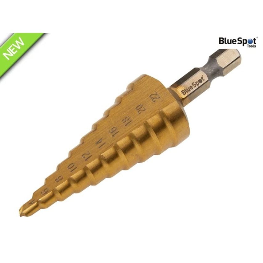 HSS 1/4in Hex Shank Step Drill 4-22mm