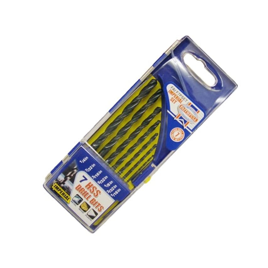 HSS Drill Bit Set of 7 1/16-1/4 x 1/32