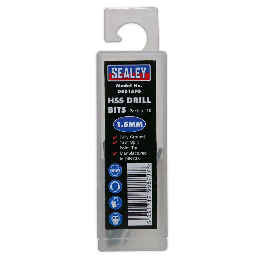 HSS Fully Ground Drill Bit 1.5mm, Pack of 10