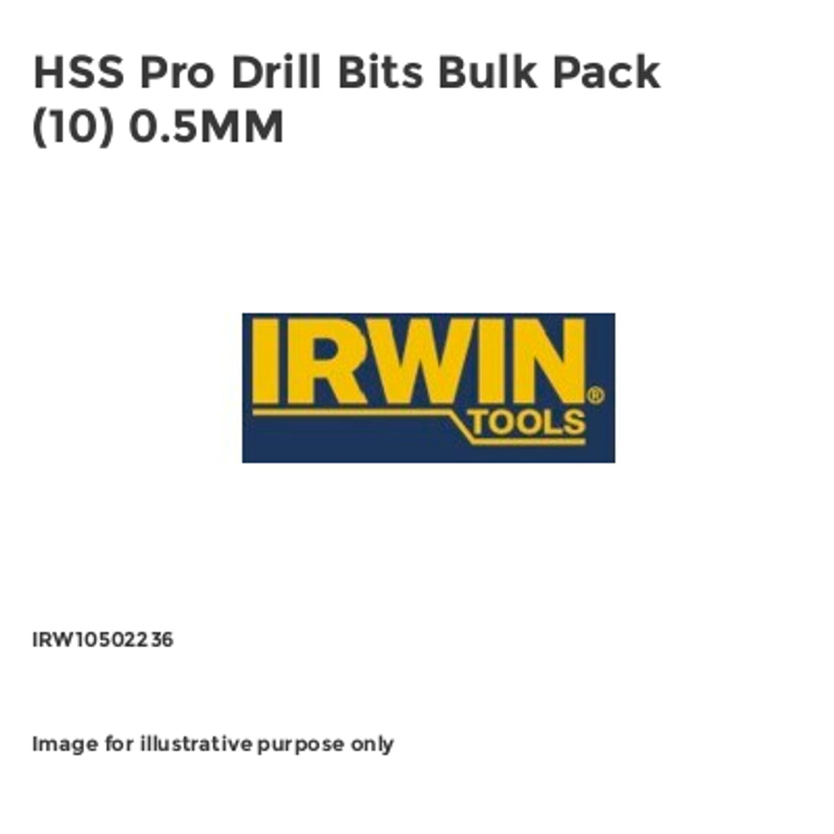 HSS Pro Drill Bits 10 0.5MM IRW10502236